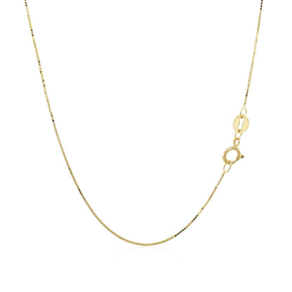 Cadena clásica de oro amarillo de 14k y 0.6mm