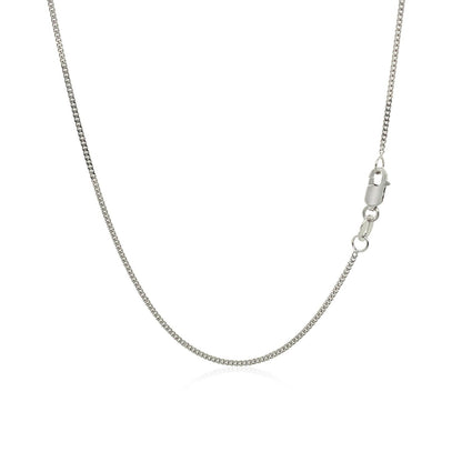 Cadena Gourmette de Oro Blanco de 14k 1.0mm