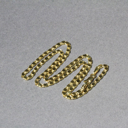 Cadena Corazón de Oro Amarillo de 14k y 2.9mm