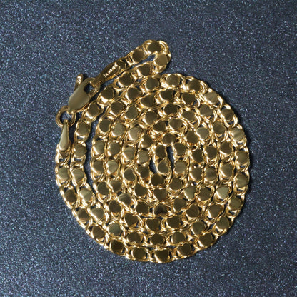 Cadena Corazón de Oro Amarillo de 14k y 2.9mm