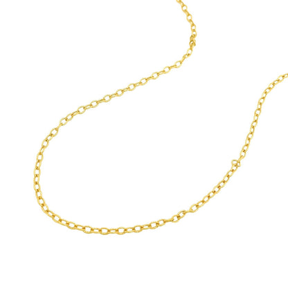 Cadena de oro amarillo de 14k de 2.5 mm con eslabones texturizados