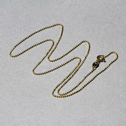 Cadena de oro amarillo de 14k de 1.0mm con cuentas facetadas