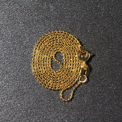 Cadena de oro amarillo de 14k de 1.0mm con cuentas facetadas