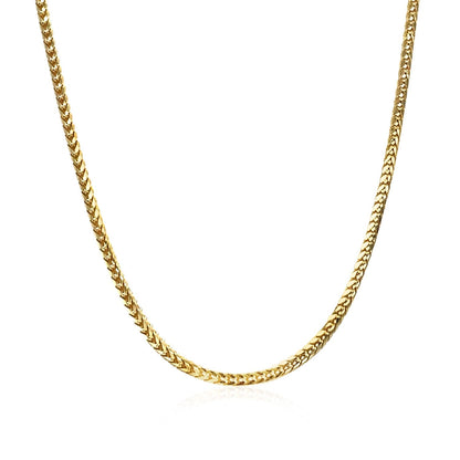 Cadena Franco de Oro Amarillo de 14k y 1.8mm