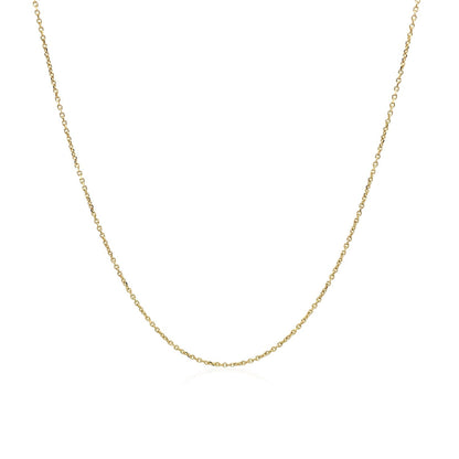 Cadena de eslabones de cable de oro amarillo de 14k 0,5mm