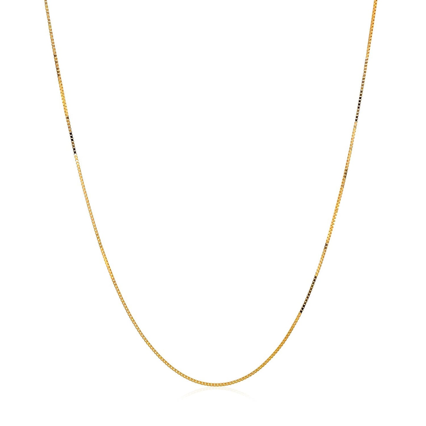 Cadena Clásica de Oro Amarillo de 14k, 0.45mm