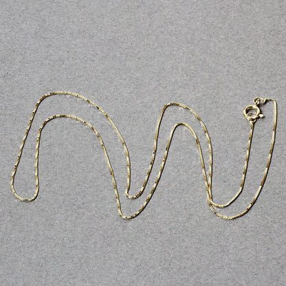 Cadena Clásica de Oro Amarillo de 14k, 0.45mm