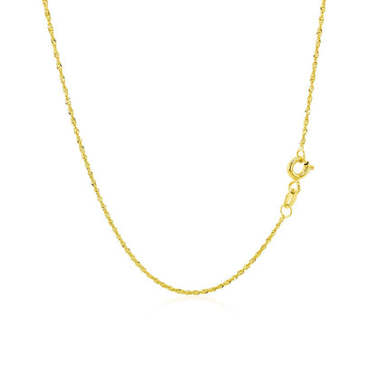 Cadena Singapur de oro amarillo de 10k y 1.0mm