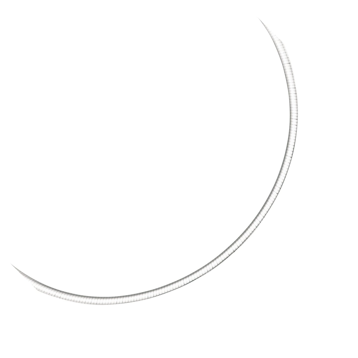Collar Omega Reversible de Oro de Dos Tonos de 3.0 mm y 14k