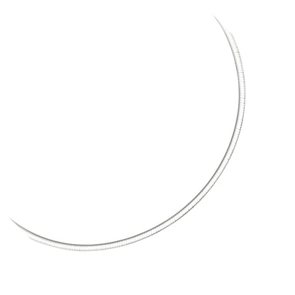 Collar Omega Reversible de Oro de Dos Tonos de 3.0 mm y 14k