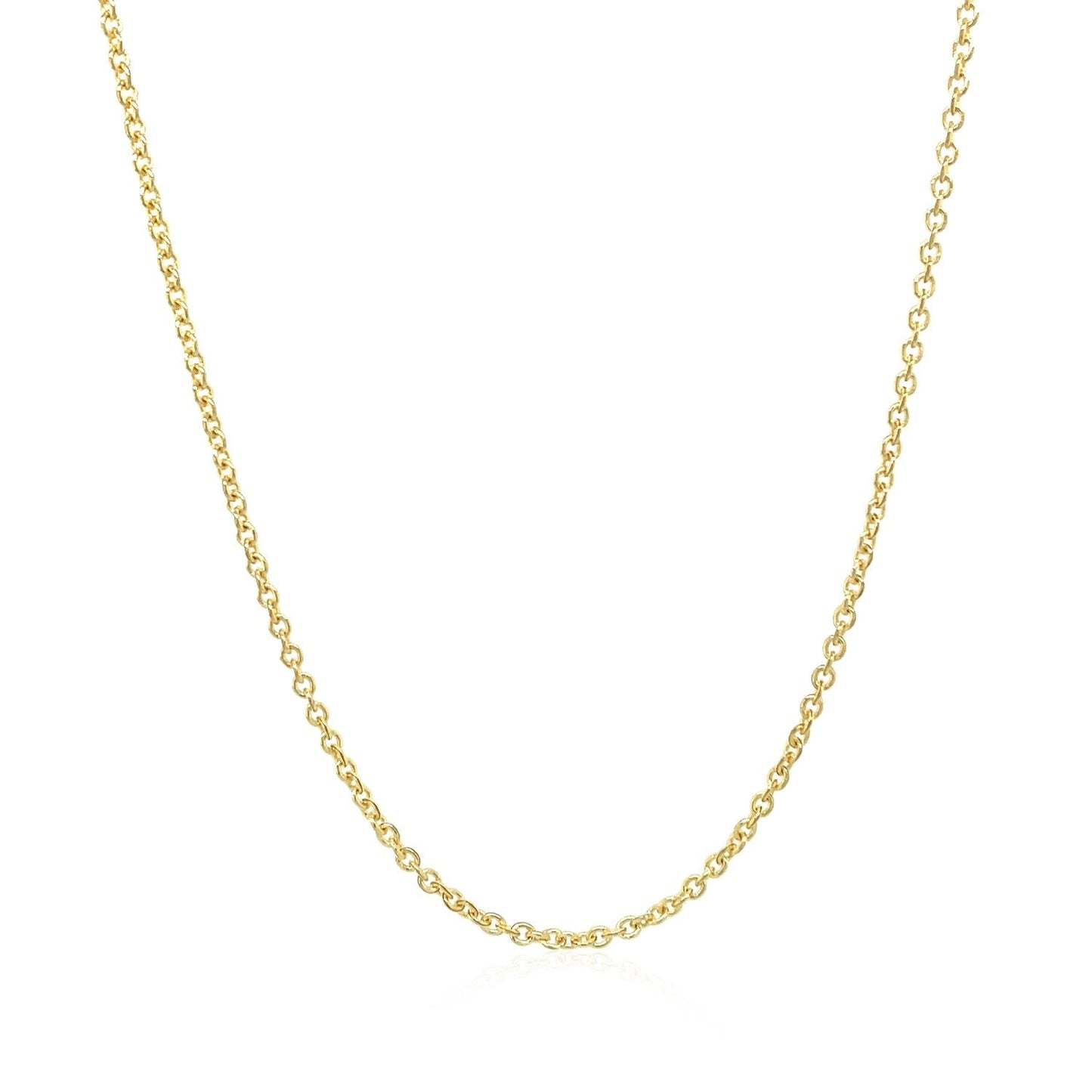 Cadena de eslabones tipo cable Forsantina Lite de oro amarillo de 14k y 1.5mm
