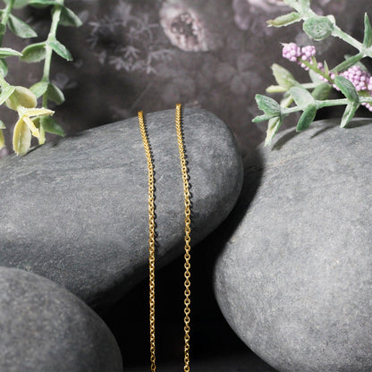 Cadena de eslabones tipo cable Forsantina Lite de oro amarillo de 14k y 1.5mm