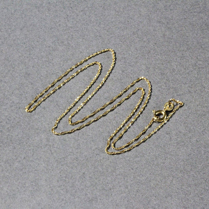 Cadena Singapur de oro amarillo de 14k y 1,0 mm
