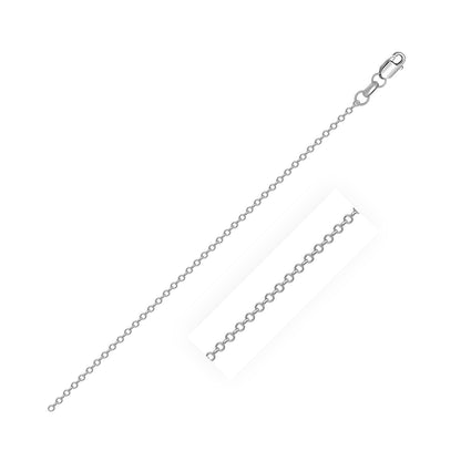 Cadena de cable de plata de ley rodiada de 0,8 mm