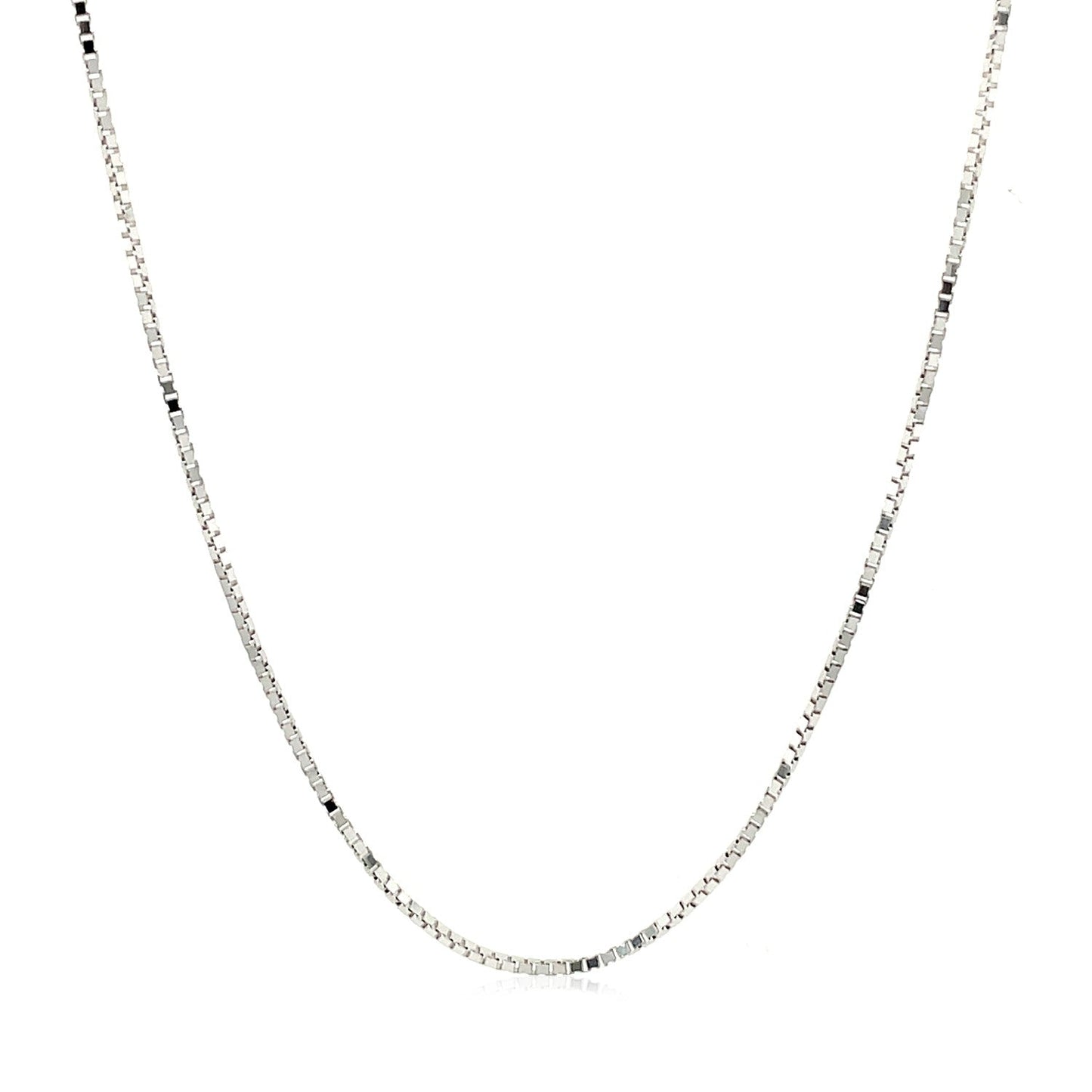 Cadena veneciana ajustable de oro blanco de 10 quilates de 0.85 mm