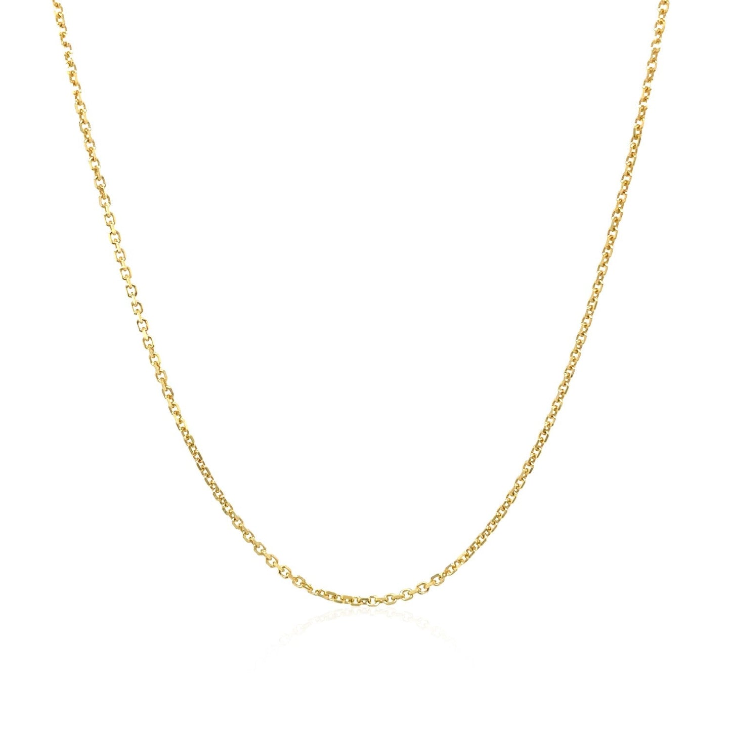 Cadena de cable de oro amarillo de 10k de 1.1mm