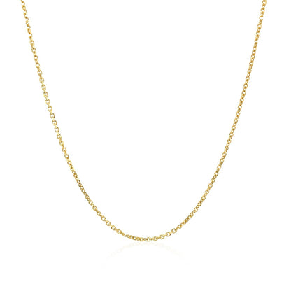 Cadena de cable de oro amarillo de 10k de 1.1mm