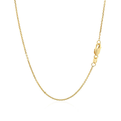 Cadena de cable de oro amarillo de 10k de 1.1mm