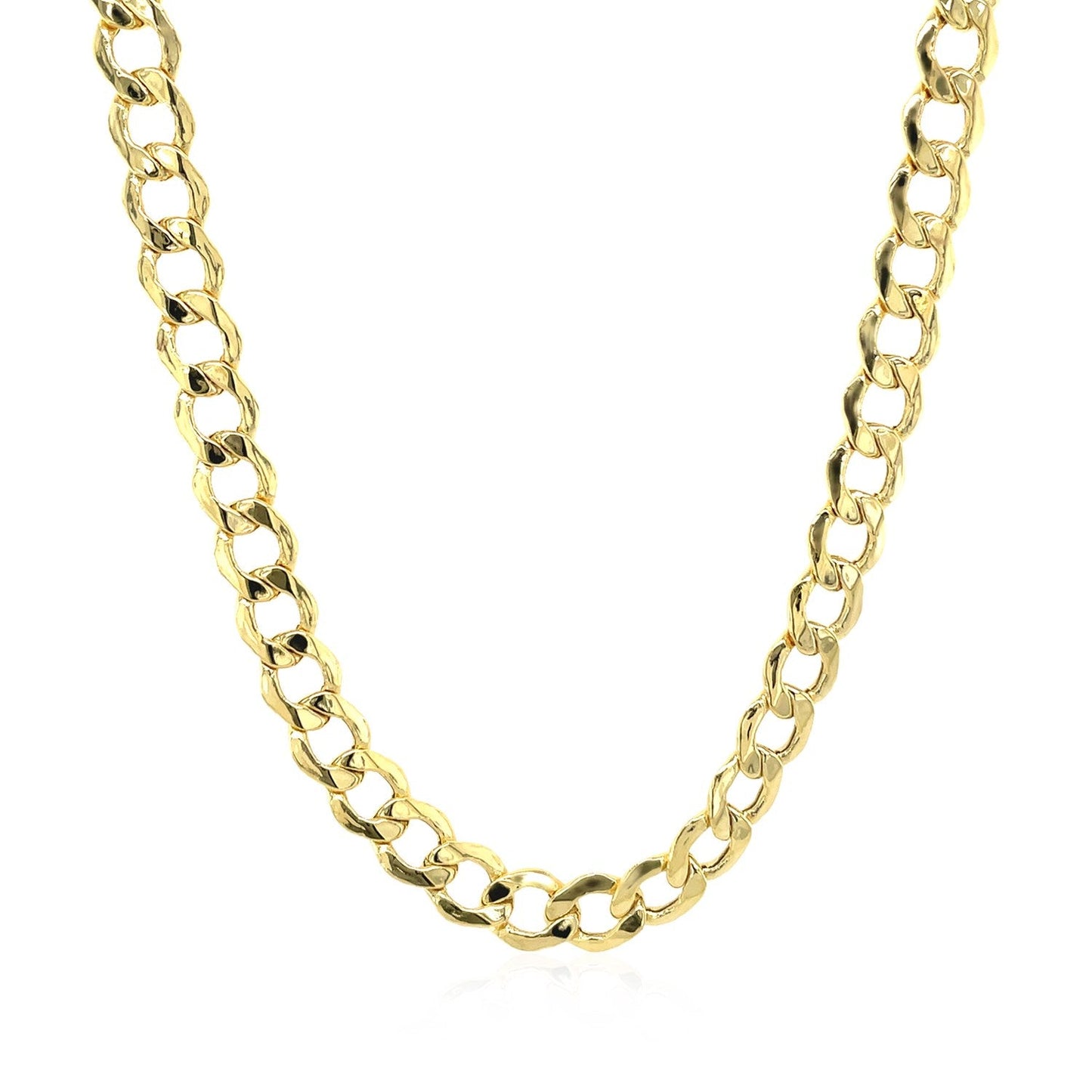 Cadena de eslabones cubanos de oro amarillo de 14k y 5.3mm