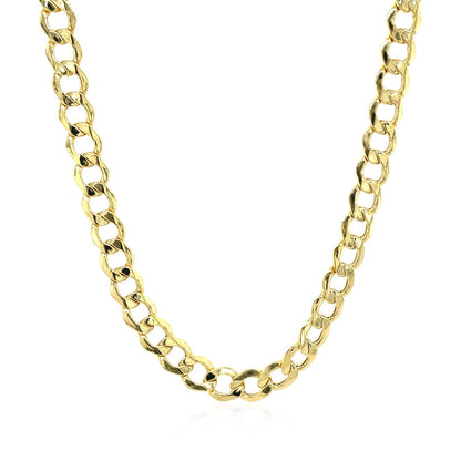 Cadena de eslabones cubanos de oro amarillo de 14k y 5.3mm