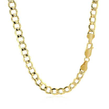 Cadena de eslabones cubanos de oro amarillo de 14k y 5.3mm