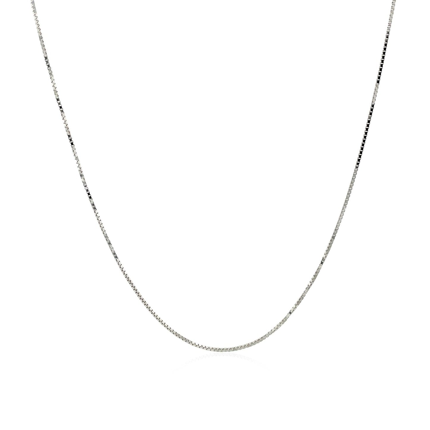 Cadena de eslabones ajustable de oro blanco de 14k y 0,6 mm