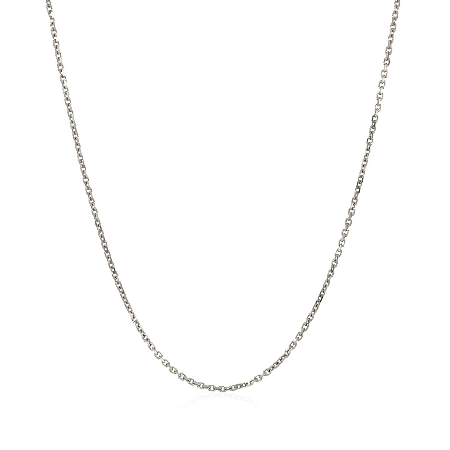Cadena de oro blanco de 18k de 1.1mm