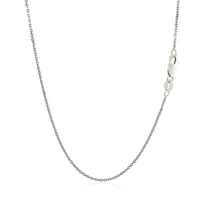 Cadena de oro blanco de 18k de 1.1mm