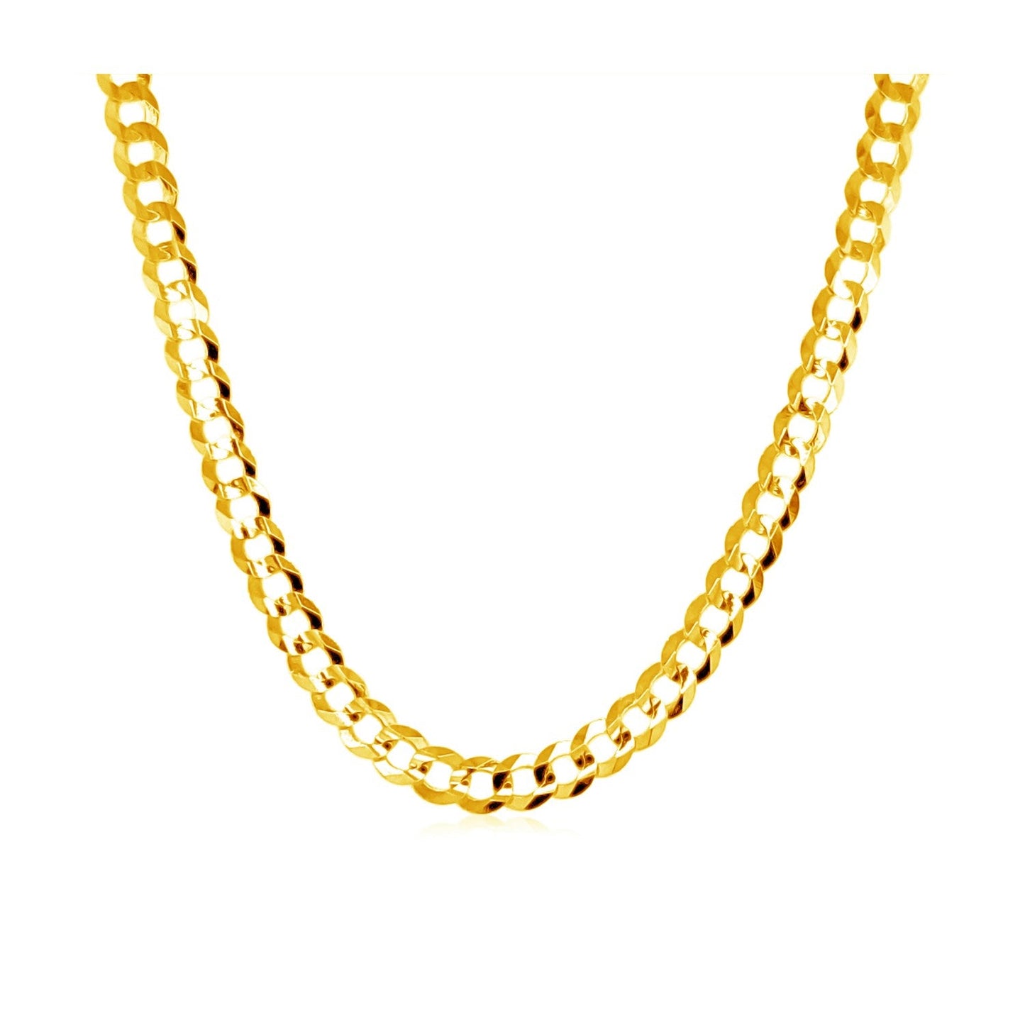 Cadena cubana de oro amarillo de 10k y 3.2mm