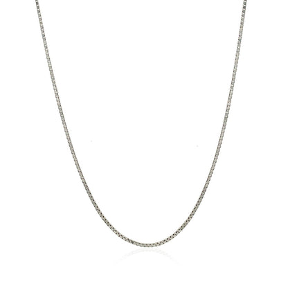 Cadena Clásica de Oro Blanco de 14k, 1.0mm