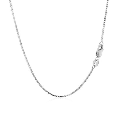 Cadena Clásica de Oro Blanco de 14k, 1.0mm