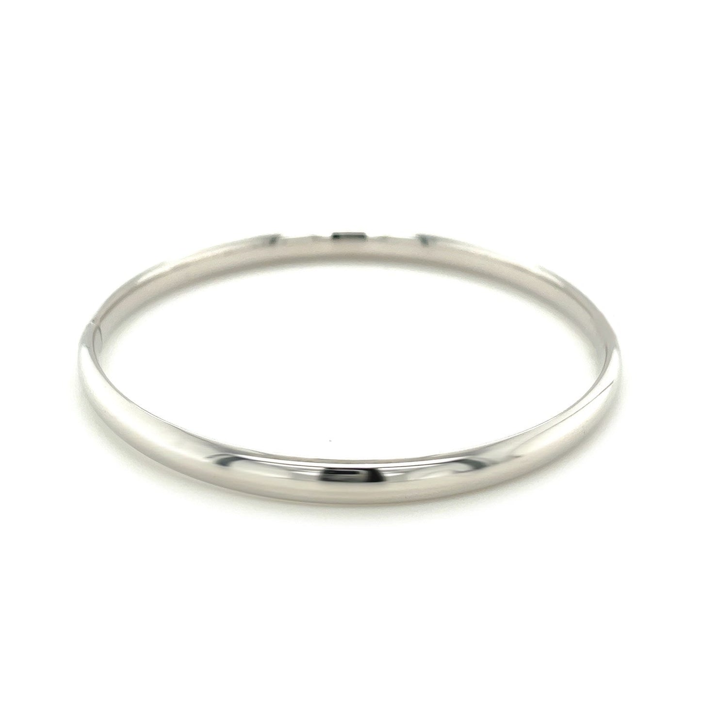 Pulsera clásica de oro blanco de 14k (5,0 mm)