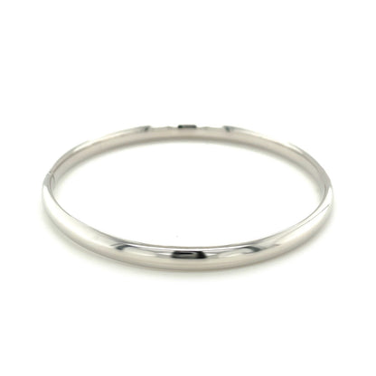 Pulsera clásica de oro blanco de 14k (5,0 mm)