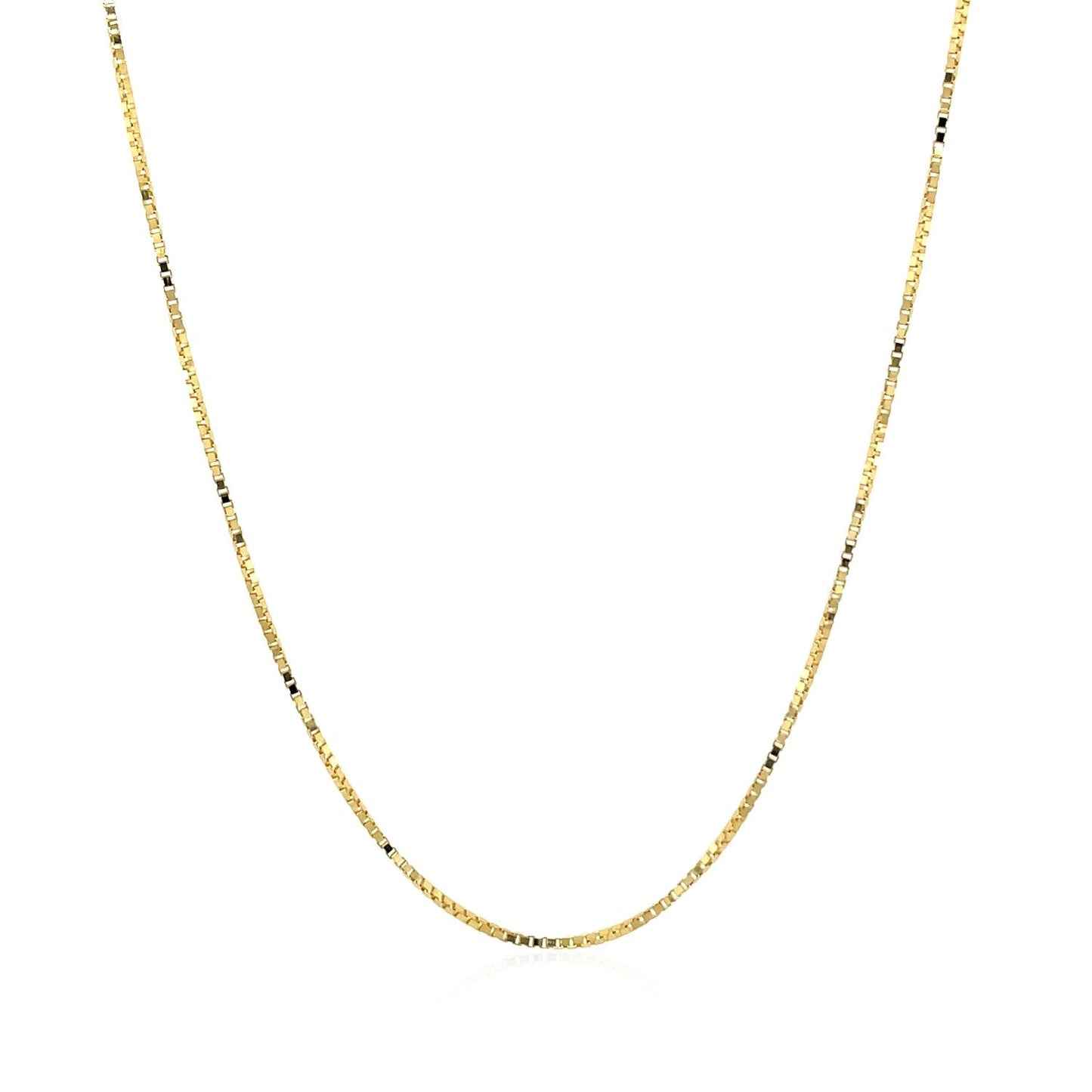 Cadena clásica de oro amarillo de 14k de 0.7mm