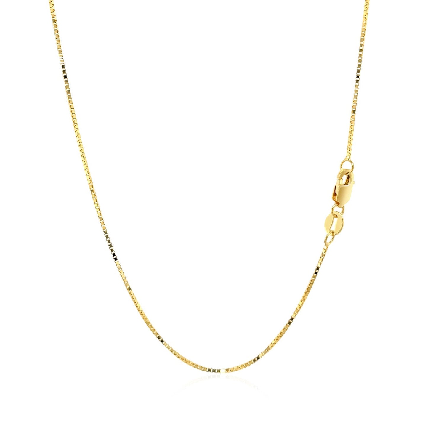 Cadena clásica de oro amarillo de 14k de 0.7mm