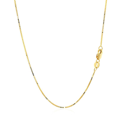 Cadena clásica de oro amarillo de 14k de 0.7mm