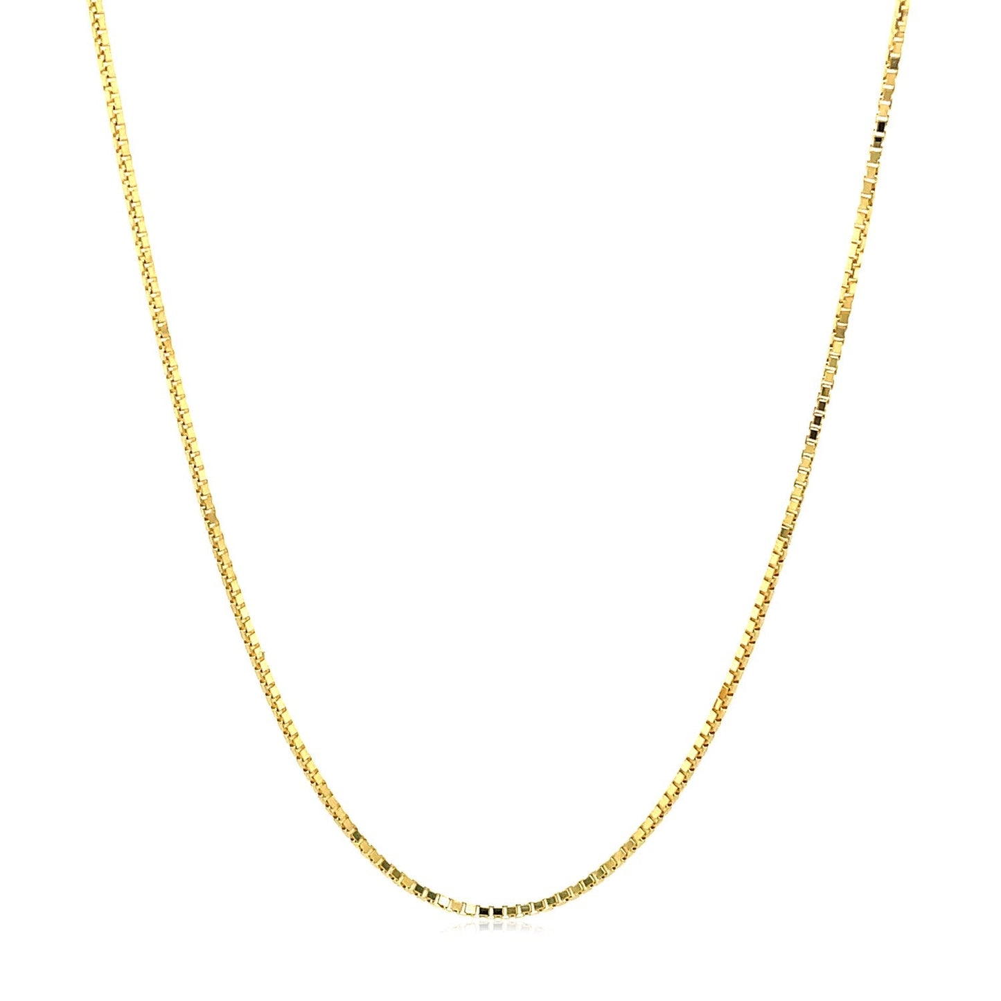 Cadena octogonal de oro amarillo de 14k de 1,0 mm