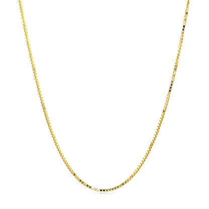 Cadena octogonal de oro amarillo de 14k de 1,0 mm