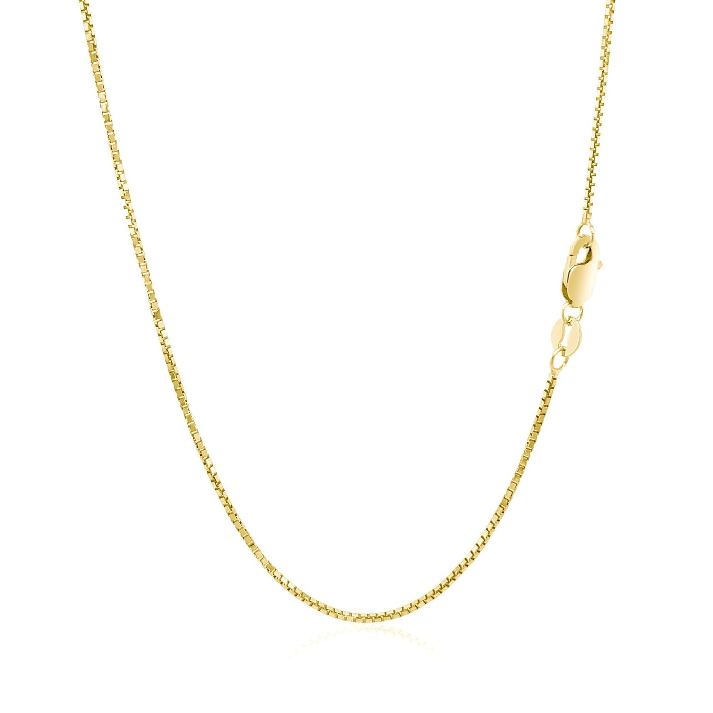 Cadena octogonal de oro amarillo de 14k de 1,0 mm