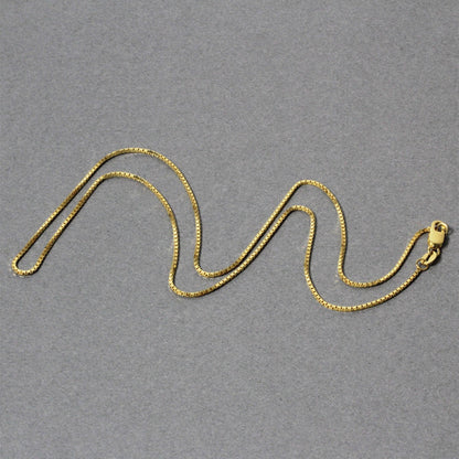 Cadena clásica de oro amarillo de 14k de 1.0mm
