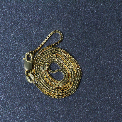 Cadena clásica de oro amarillo de 14k de 1.0mm
