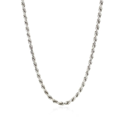 Cadena de plata esterlina estilo cuerda de corte diamante de 2.9 mm