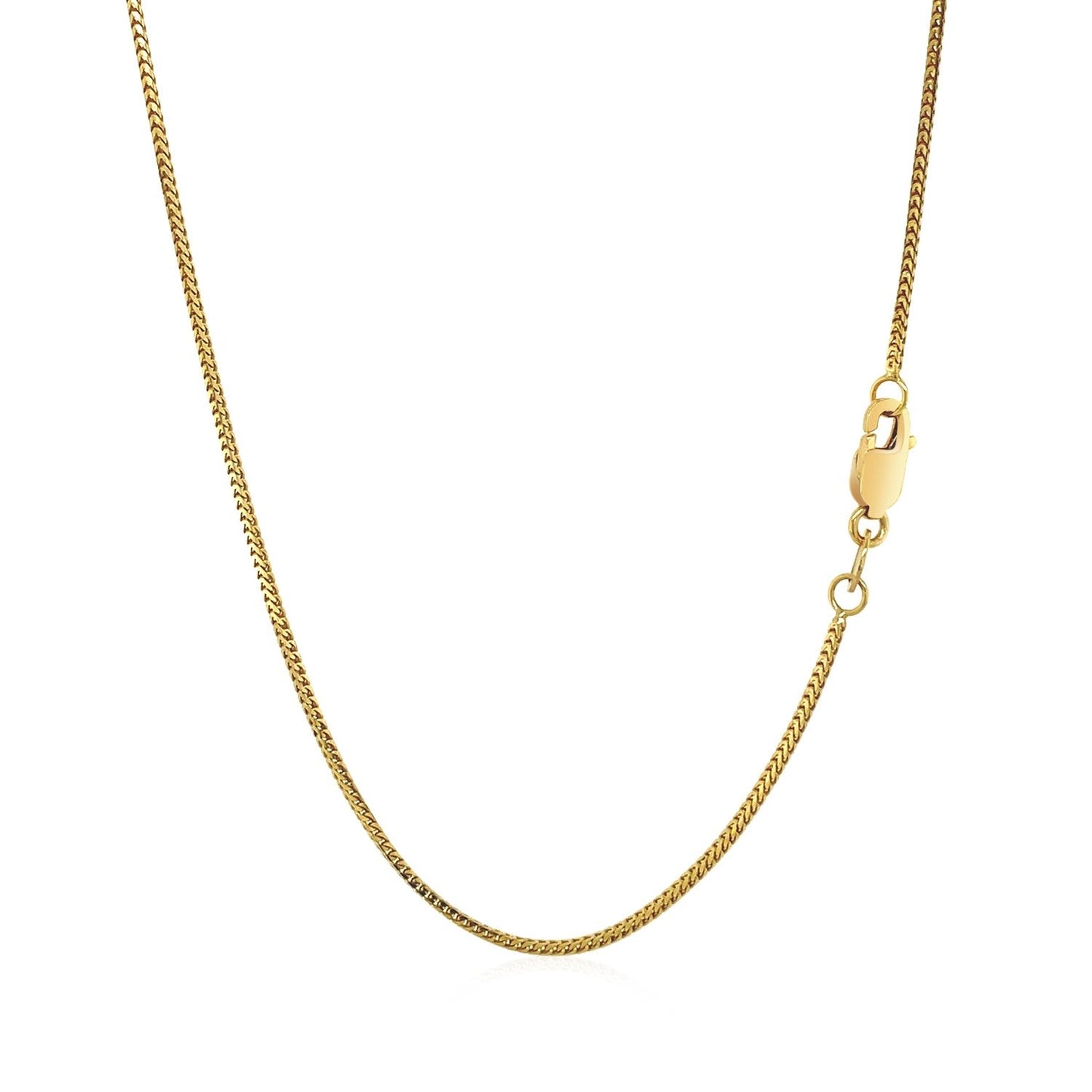 Cadena Franco de Oro Amarillo de 14k y 0.9mm
