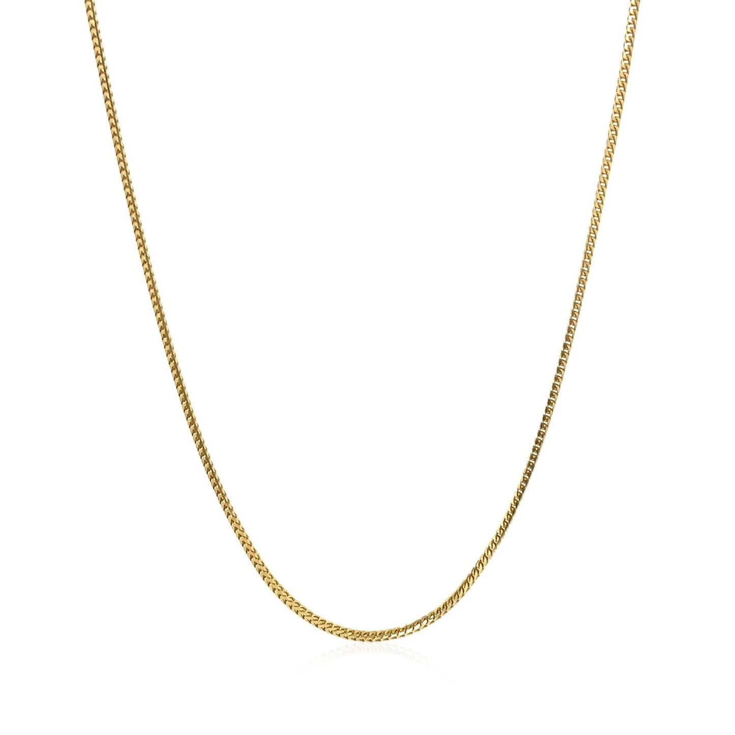 Cadena Franco de Oro Amarillo de 14k y 0.9mm