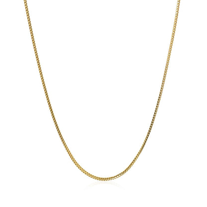 Cadena Franco de Oro Amarillo de 14k y 0.9mm