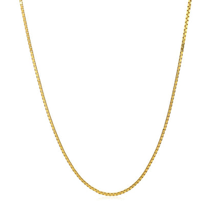 Cadena ajustable de oro amarillo de 14k (1.10 mm)