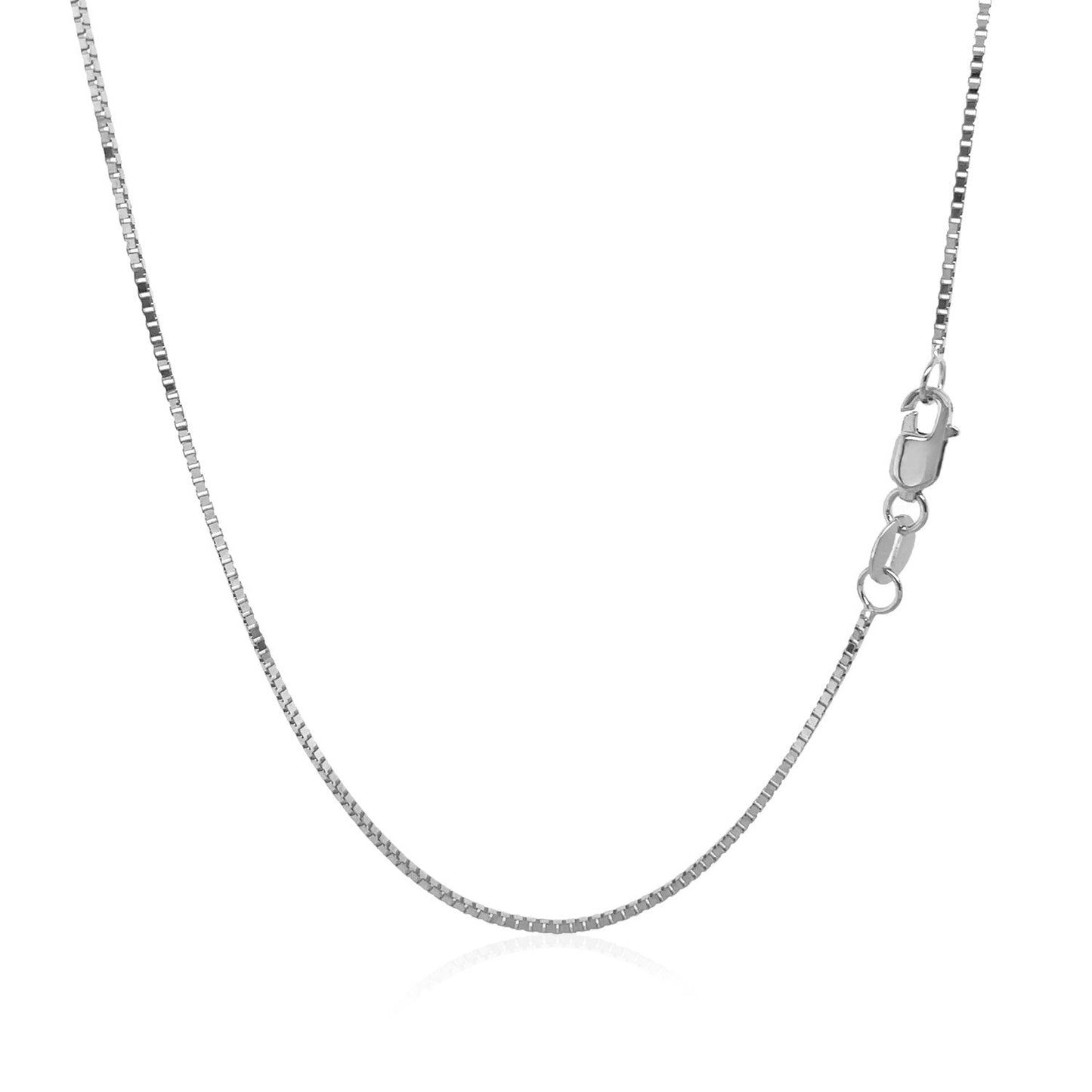 Cadena Clásica de Oro Blanco de 14k, 0.8mm
