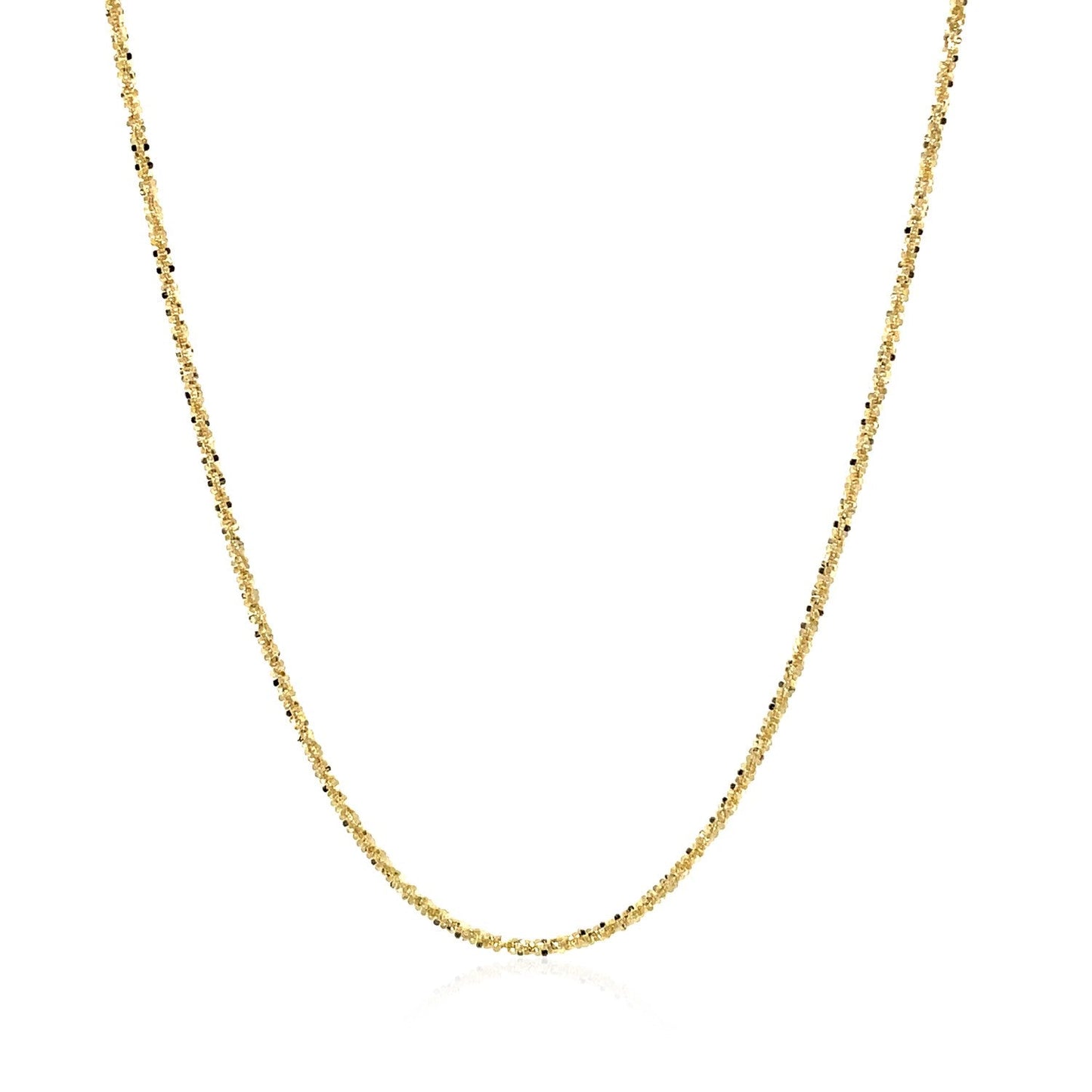 Cadena Brillante de Oro Amarillo de 14k 1.1mm