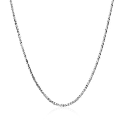 Cadena de oro blanco de 14k tipo 'Ice' de 1.3 mm
