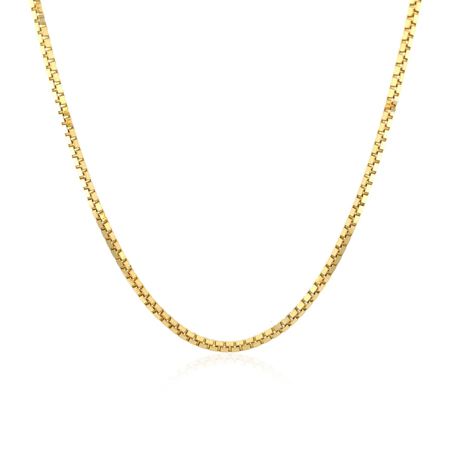 Cadena clásica de oro amarillo de 14k de 1,4 mm
